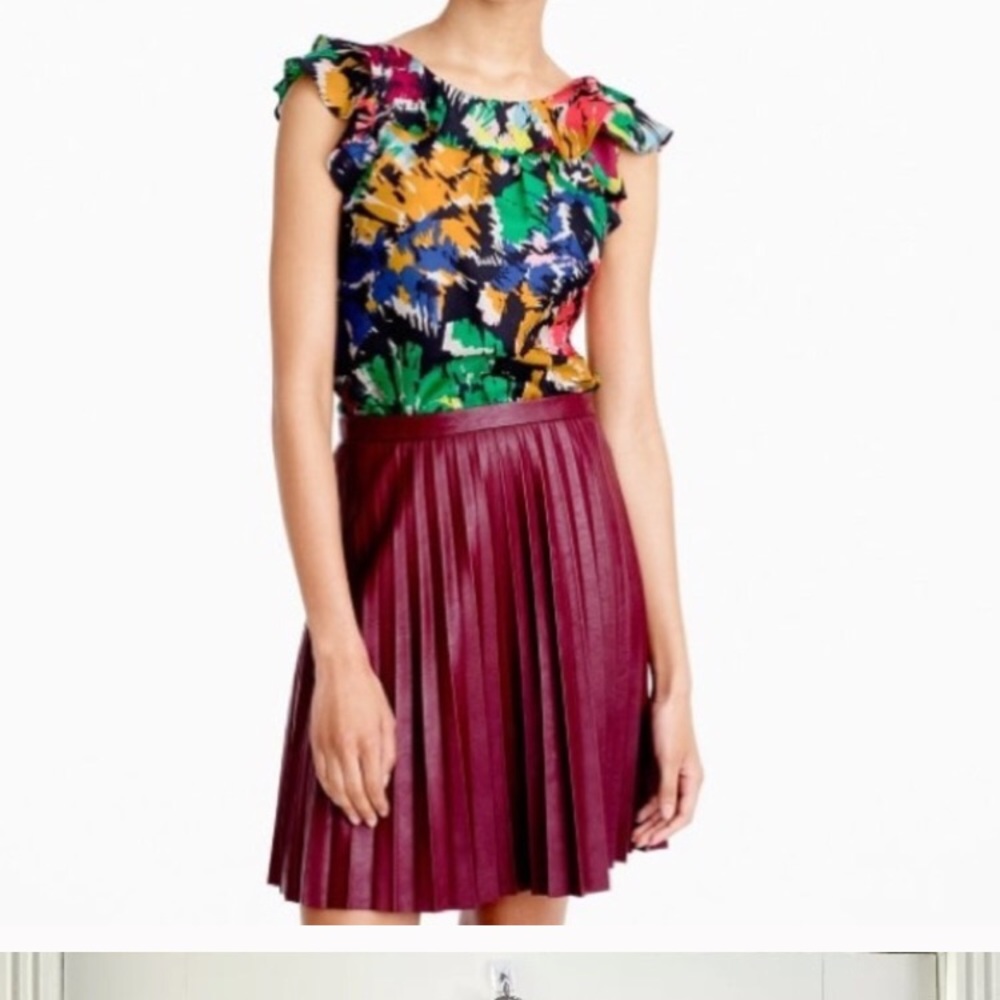 J.Crew Silk ruffle shirt